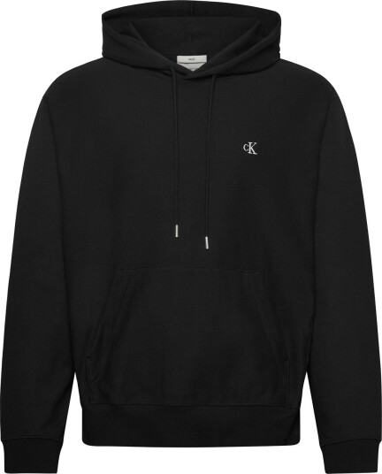 Calvin Klein Jeans Ls Ez Premium Trry Monogram Hdie   Black   XL