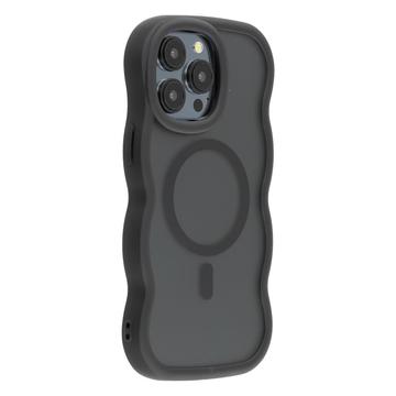 iPhone 15 Pro Bølgekant magnetisk hybrid deksel Svart