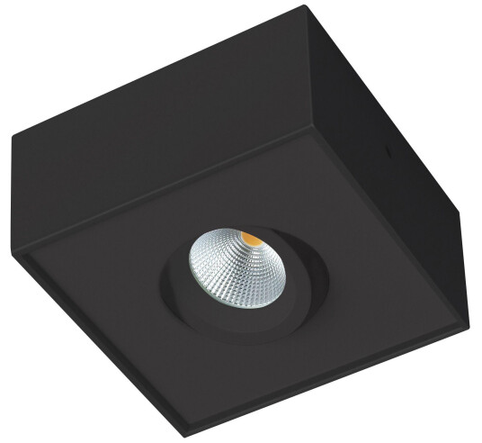 R-Line Saturn Cube 360 8W WarmDim Matt Sort IP44