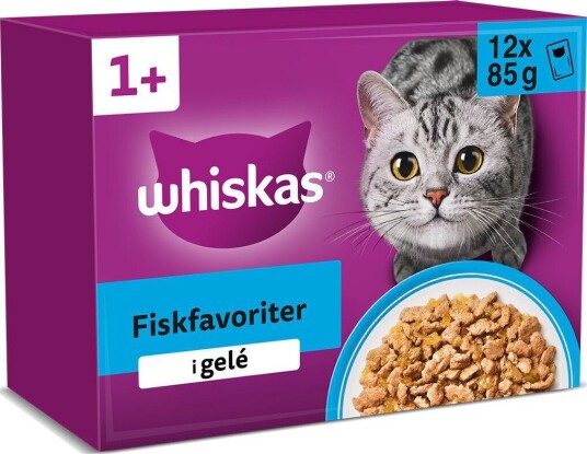 Whiskas våtfôr 1+ Selection Våtfôr til Katt Fish 12x85 g