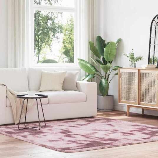  Flossteppe med lang luv NAVARRA støvet rosa 200x200cm polyester 8721158558671