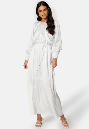 Bubbleroom Occasion Klara Satin Maxi Dress White XL