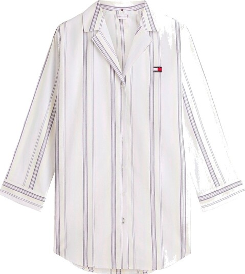 Tommy Hilfiger Pysjamasskjorte LS Poplin Blå