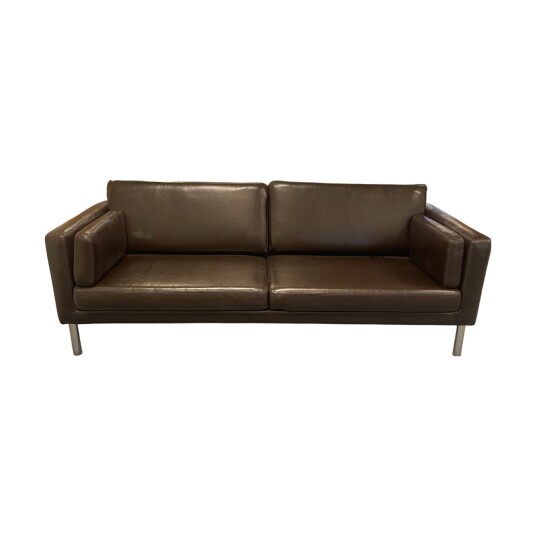 Ikea Sofa i brun lær 3-seter