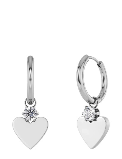 Edblad Love Spark Hoops Steel   Silver   ONE SIZE