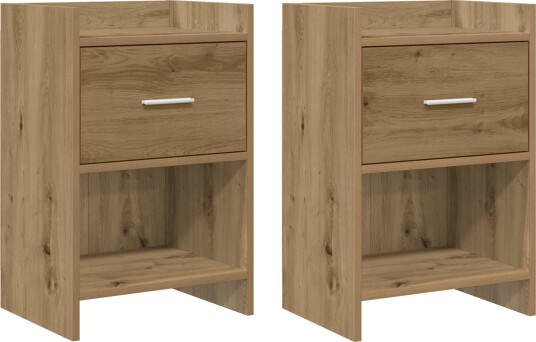  Nattbord 2 pcs Artisan eik 40 x 30 x 60 cm Konstruert tre