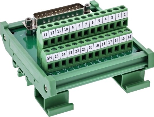 Inline D Sub 25 Terminalblokk Plugg Skrueklemme Din Skinne Nummerert 92502I