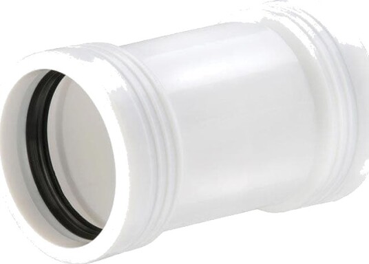 Wavin 40mm Wafix Dobbelmuffe Hvit for Overvann og Drenering