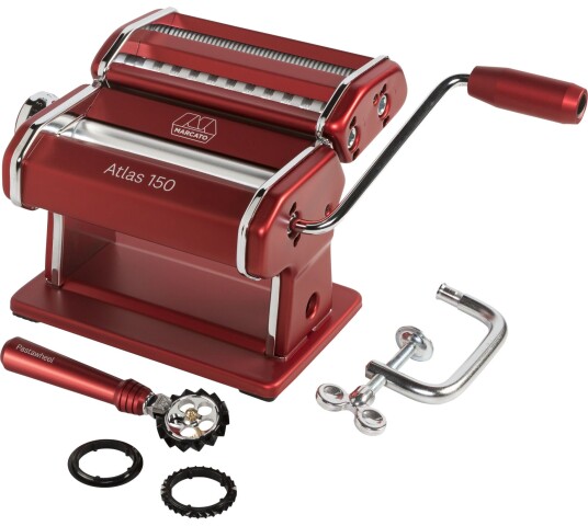 Marcato ATLAS 150 ROSSA pastamaskin med pastahjul