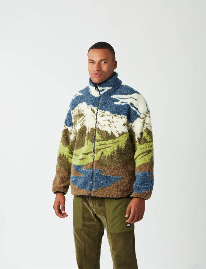 PICTURE ORGANIC CLOTHING Hafdals Zip Fleece - Multi/patterned - S