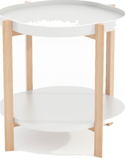 Sidebord HOME4YOU Norah 50x50x55 cm Hvit - hvit