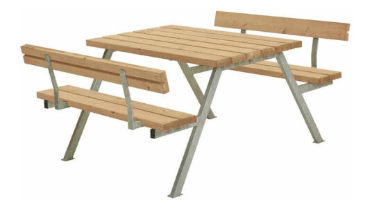 Piknikbord PLUS Alpha med Ryggstøtte Brun Piknikbord PLUS Alpha med Ryggstøtte Brun