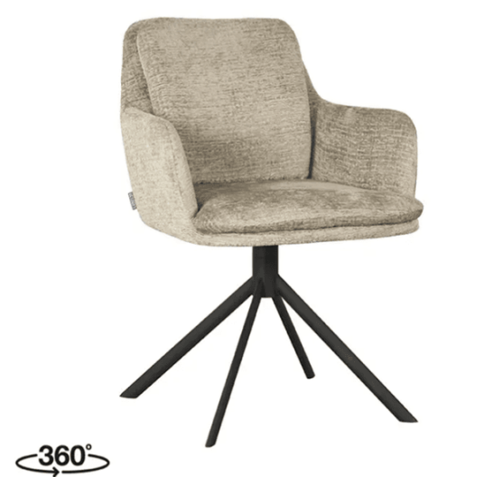 Trend Collection Svivel Spisestol – Beige Elegance
