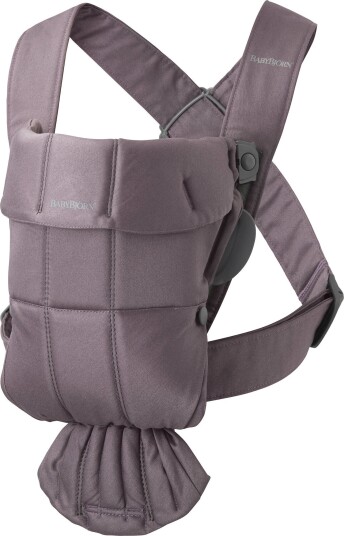 Babybjörn Babybjør Bæresele Mini Baby Carrier Cotton Dark Fiolett