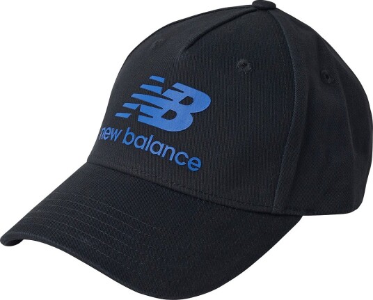 New Balance Cap New Balance Stacked Logo Cap Svart New Balance Cap New Balance Stacked Logo Cap Svart