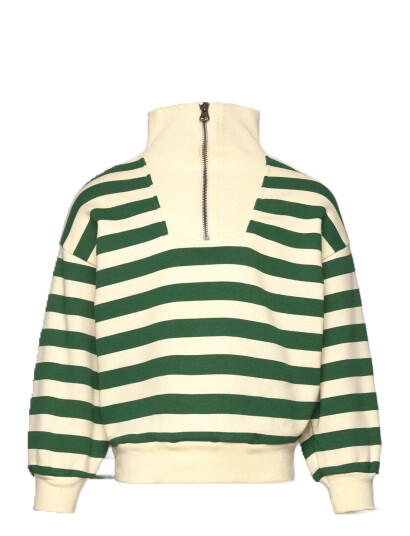 THE ANIMALS OBSERVATORY Stripes Freen Blowfly Sweatshirt - Green - 4 Y