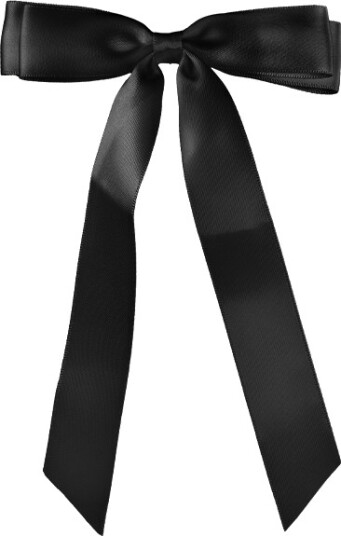 Makeup Mekka Long Bow Hair Clip Black