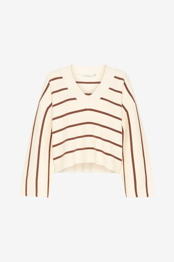 Gestuz - Genser SebaGZ V-neck Pullover - Hvit Gestuz - Genser SebaGZ V-neck Pullover - Hvit