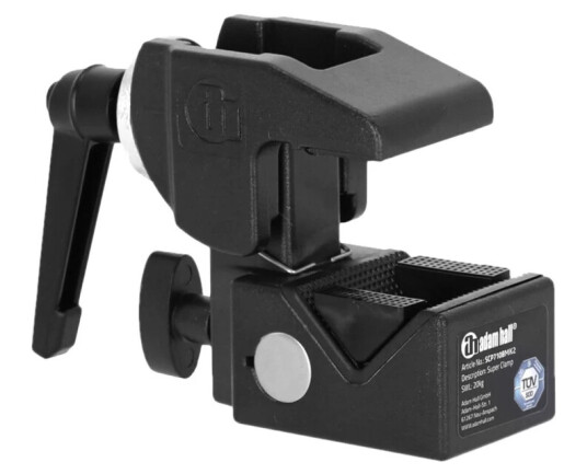 Adam Hall Accessories Super Clamp Mk2 Univ. Hook Clamp, Svart, Version 2