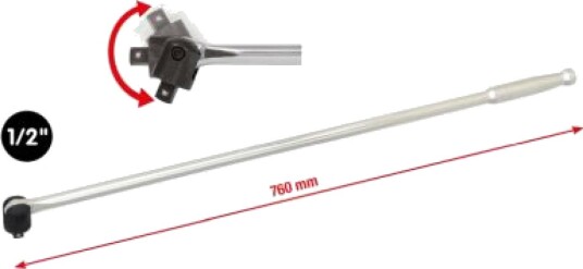 Ks Tools 918.1293 Leddnøkkel i Kromvanadiumstål 760 Mm