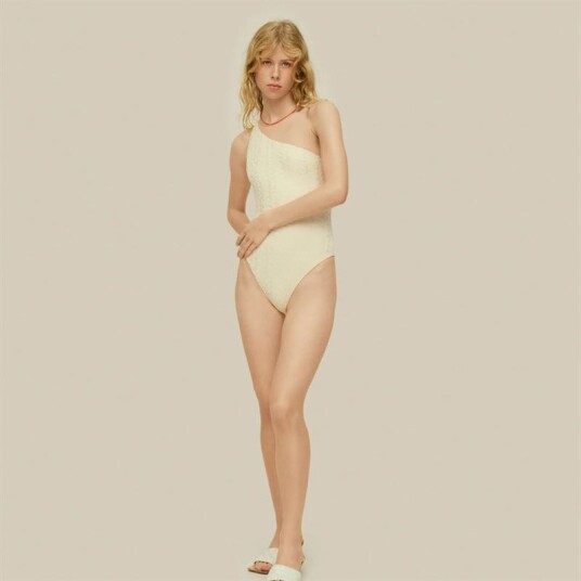 OAS Company Scribble Tuffo Bathing Suit - Ecru Hvit S