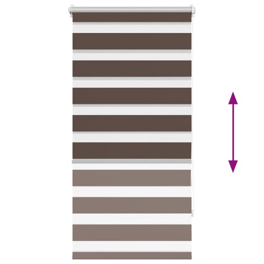 vidaXL Zebra Gardiner 80 x 150 cm Kaffe Farge