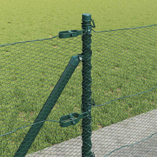 Gjerde med innlegg. grønn 0.6 x 50 m PVC-belagt stål