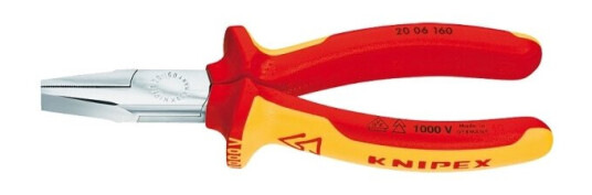 Knipex 20 06 160, Nesetang, Kromvanadiumstål, Plast, Oransje, Rød, 160 Mm, 176 G