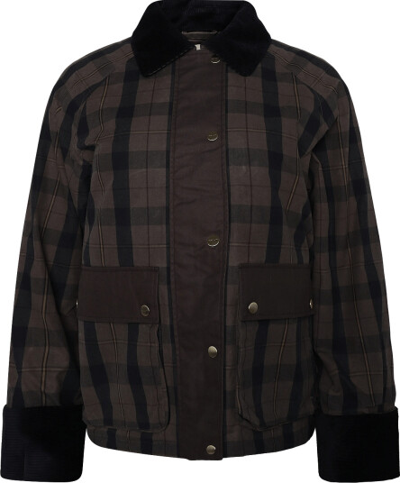 Gant Checked Waxed Jacket - Brown - XS Gant Checked Waxed Jacket - Brown - XS