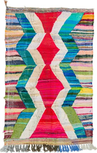 Marokkansk Boucherouite teppe 130 x 205 cm Størrelse: 130 x 205 cm