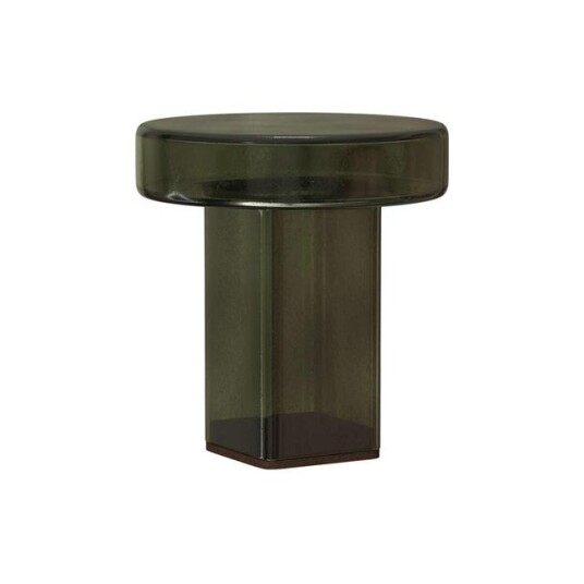 NORR11 Naked Sidebord H49 Flaskegrønn/glass
