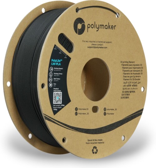 Polymaker Polylite Lw Pla Black (800g) Polymaker Polylite Lw Pla Black (800g)