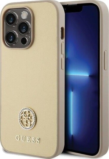GUESS GUHCP15XPS4DGPD iPhone 15 Pro Max 6.7" gold/gold hardcase Strass Metal Logo GUESS GUHCP15XPS4DGPD iPhone 15 Pro Max 6.7" gold/gold hardcase Strass Metal Logo