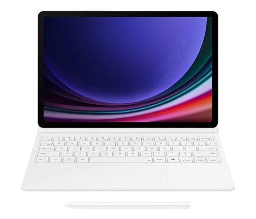 Samsung EF-DX725 - keyboard and folio case book cover - AI key - with touchpad - QWERTZ - white Input Device - Tastatur & Foliosett - Hvit Samsung EF-DX725 - keyboard and folio case book cover - AI key - with touchpad - QWERTZ - white Input Device - Tastatur & Foliosett - Hvit