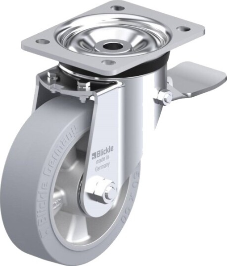 Blickle 750223 Lk-Alev 150K-St-Sg Styrehjul Med Brems, Hjuldiameter 150 Mm, Bæreevne (Maks.) 400 Kg, 1 Stk