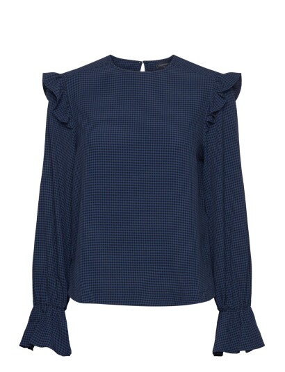 Lexington Clothing | Carmen Check Blouse | XS