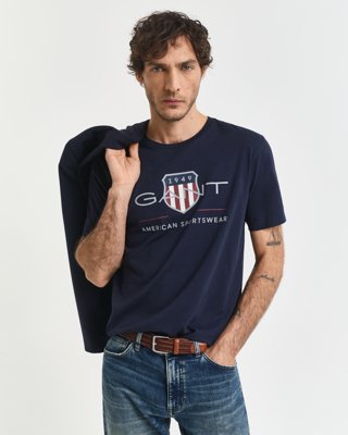 Gant Archive Shield t skjorte EVENING BLUE XXL