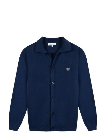 Maison Labiche Ingold Patch Coeur Navy L