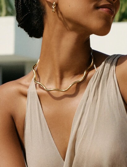 Edblad Spiral Collier Gold One Size   Gold   ONE SIZE