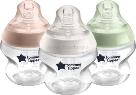 Tommee Tippee Smokkeflasker 150ml Fra 0 Mnd Hvit/Grønn/Kobber 3 Pk