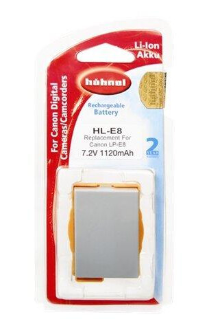Hähnel HL-E8 Li-Ion Batteri for Canon Kamera 1120 mAh 7.2 V Hähnel HL-E8 Li-Ion Batteri for Canon Kamera 1120 mAh 7.2 V