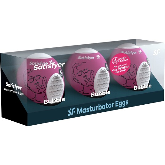 Satisfyer Masturbator Egg Set Bubble 3 st