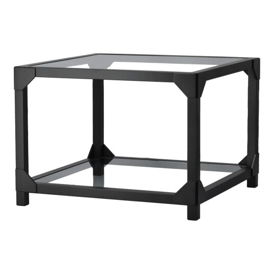 Gärsnäs Bleck Sofabord 55x55 cm glass Bøk-svart beis