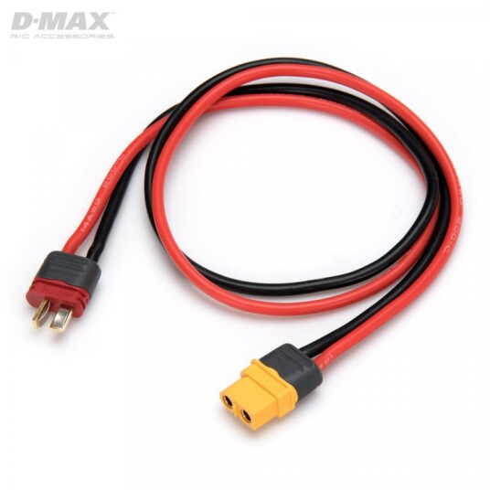DynoMAX B9661 Charging Lead T-Plug Male to XT60 14AWG 500mm