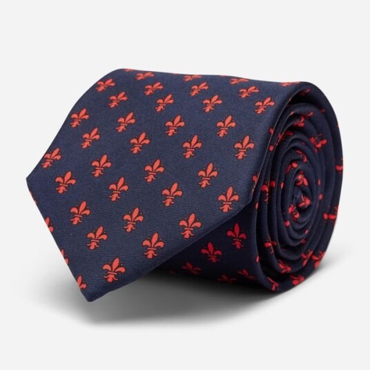 Ferner Jacobsen Silk Tie - Blue-Red Giglio Blå OS