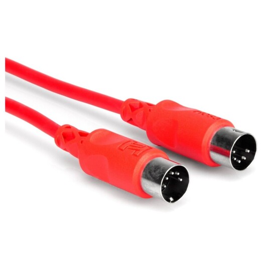 Hosa MIDI Cable 5-pin DIN 10 ft Rød Hosa MIDI Cable 5-pin DIN 10 ft Rød