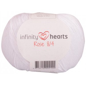Infinity Hearts Rose 8/4 Garn Unicolor 02 Hvit