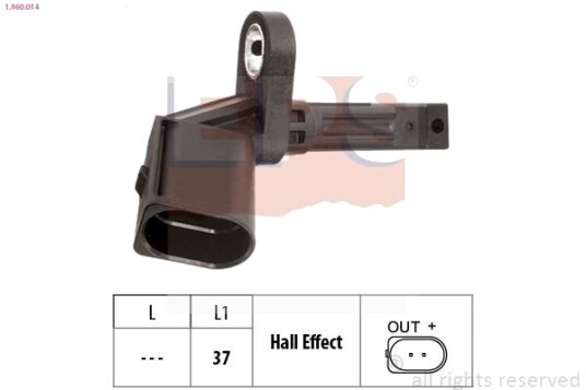 Sensor, ABS EPS 1.960.014