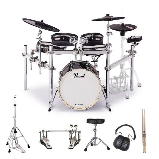 Pearl e / MERGE Hybrid Trommesett m / Maskinvare inkl. Eliminator Bobbel Pedal