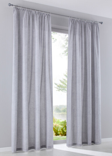 bonprix Gardin (2 deler) 1 (H/B: 145/135 cm),2 (H/B: 175/135 cm),3 (H/B: 225/135 cm),4 (H/B: 245/135 cm) grå
